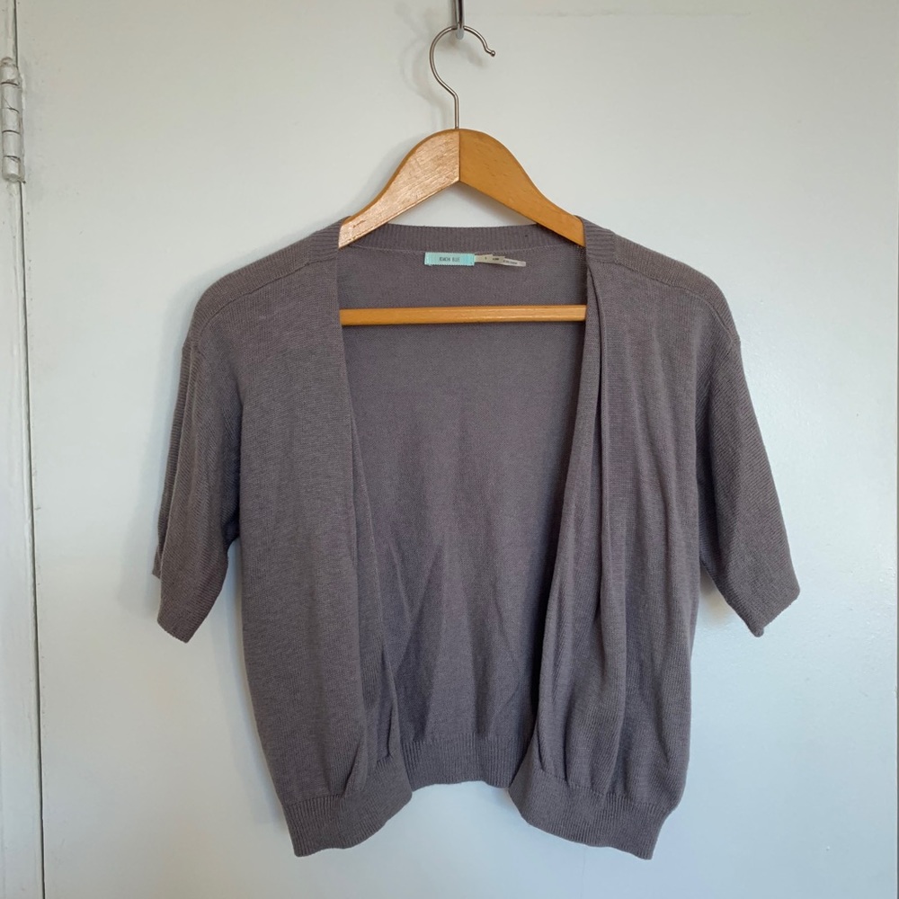 KIMCHI BLUE gray cropped cardigan